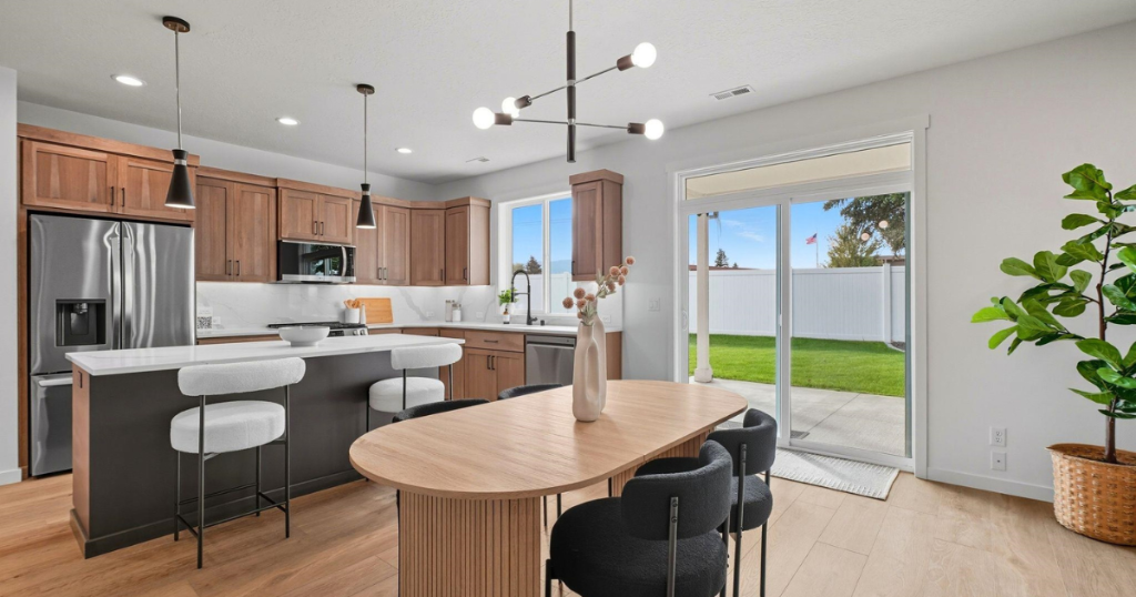 Kitchen — Island & Walnut Cabinetry