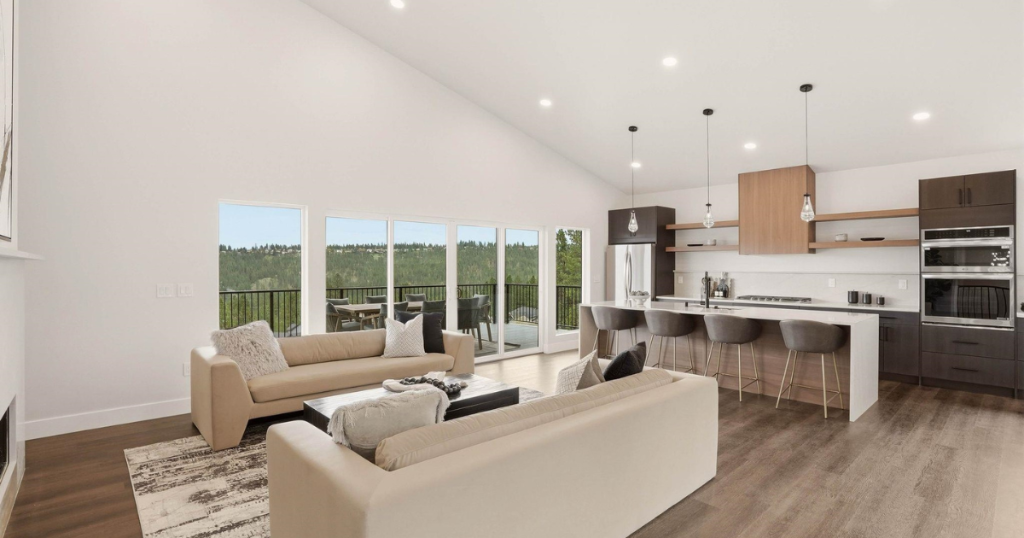 Main Level — Open Living & Kitchen
