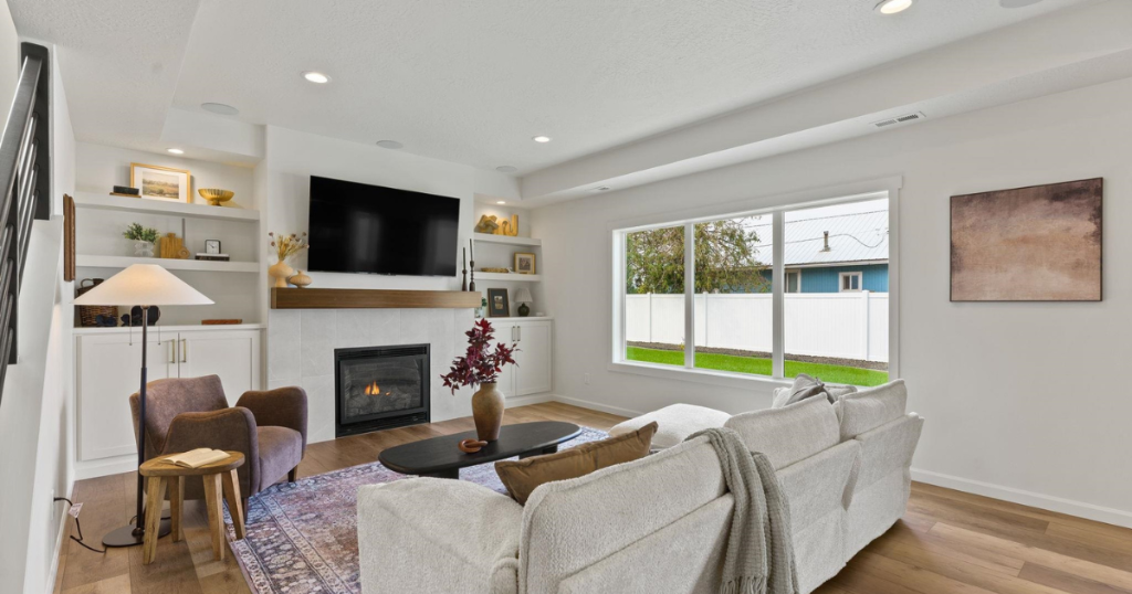 Living Room — Built-ins & Fireplace