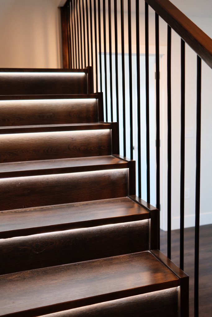 Staircase — LED-lit Dark Oak Treads