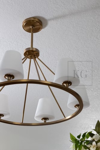 Dining — Brass Ring Chandelier