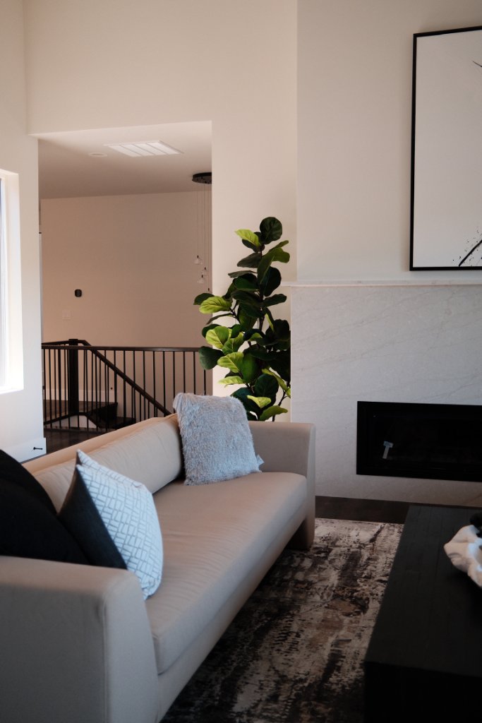 Living Room — Open Plan with Staircase View