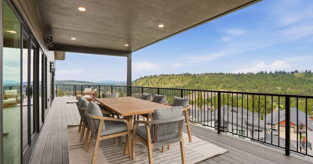 Covered Deck — Dining & Valley Views