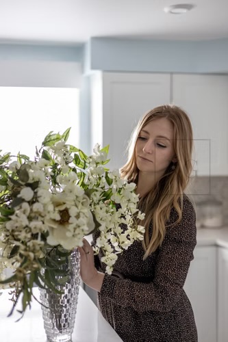 Kitchen — Katie with Fresh Florals
