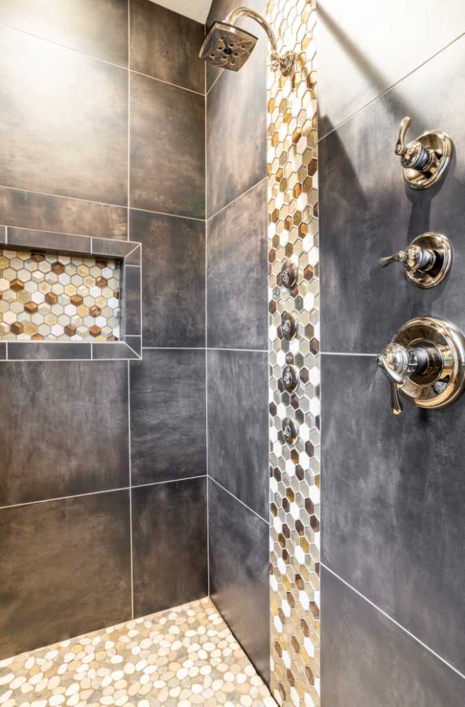 Guest Bathroom — Wooden Vanity with Sconces