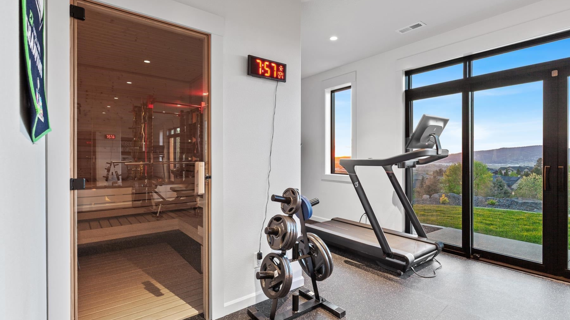 Home Gym — Built-in Sauna & Treadmill