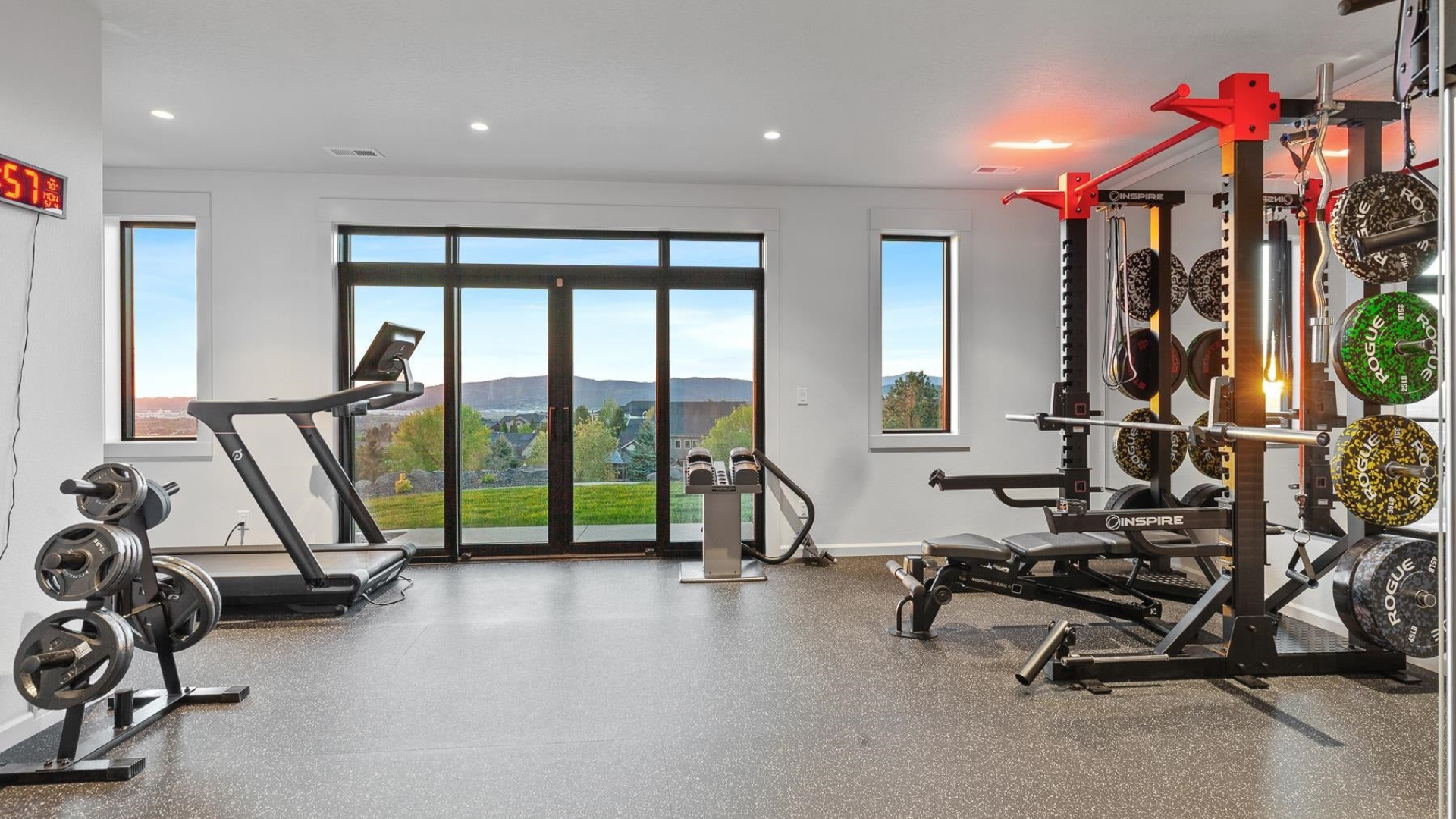 Home Gym — Lower Level with Valley Views