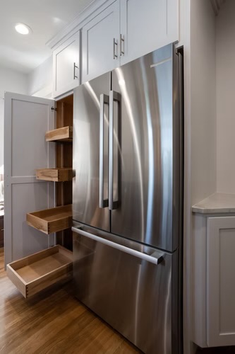 Kitchen — Refrigerator with Pull-Out Storage