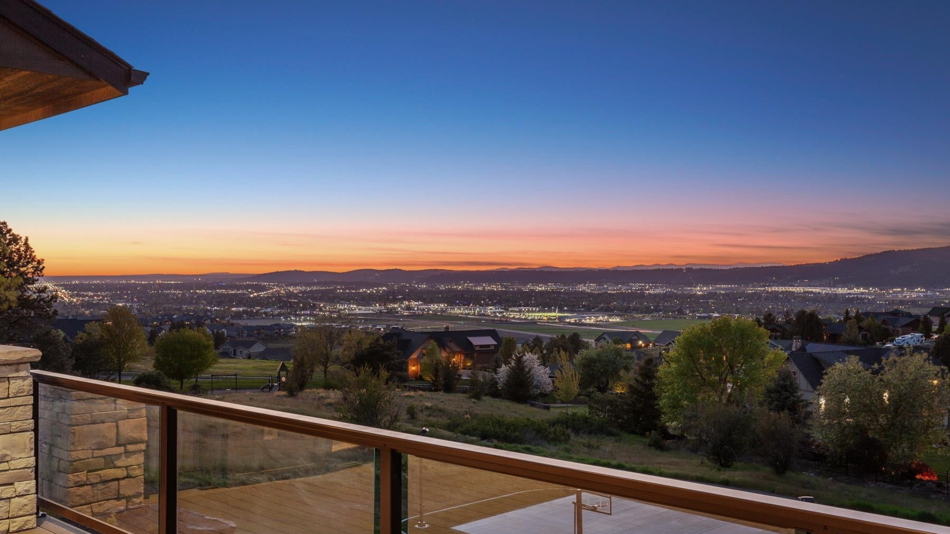 Deck View — Sunset Valley & City Lights