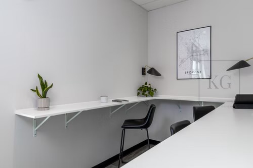 Corner desk workspace
