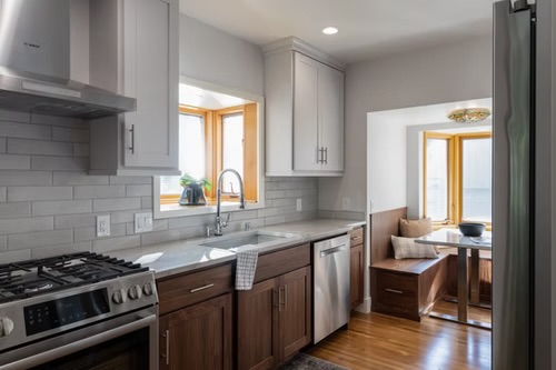 Kitchen — Open Plan View to Nook