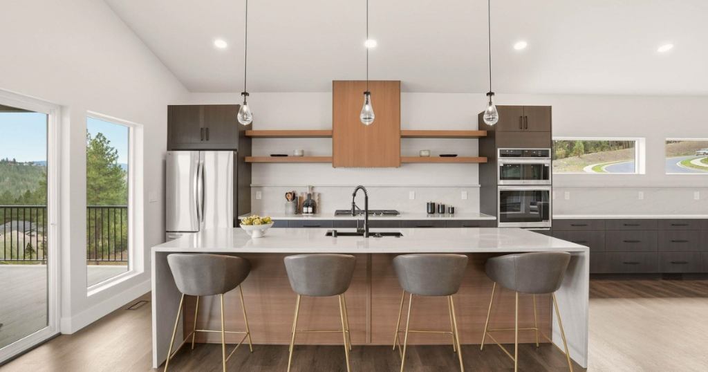 Kitchen — Full Run with Open Shelving