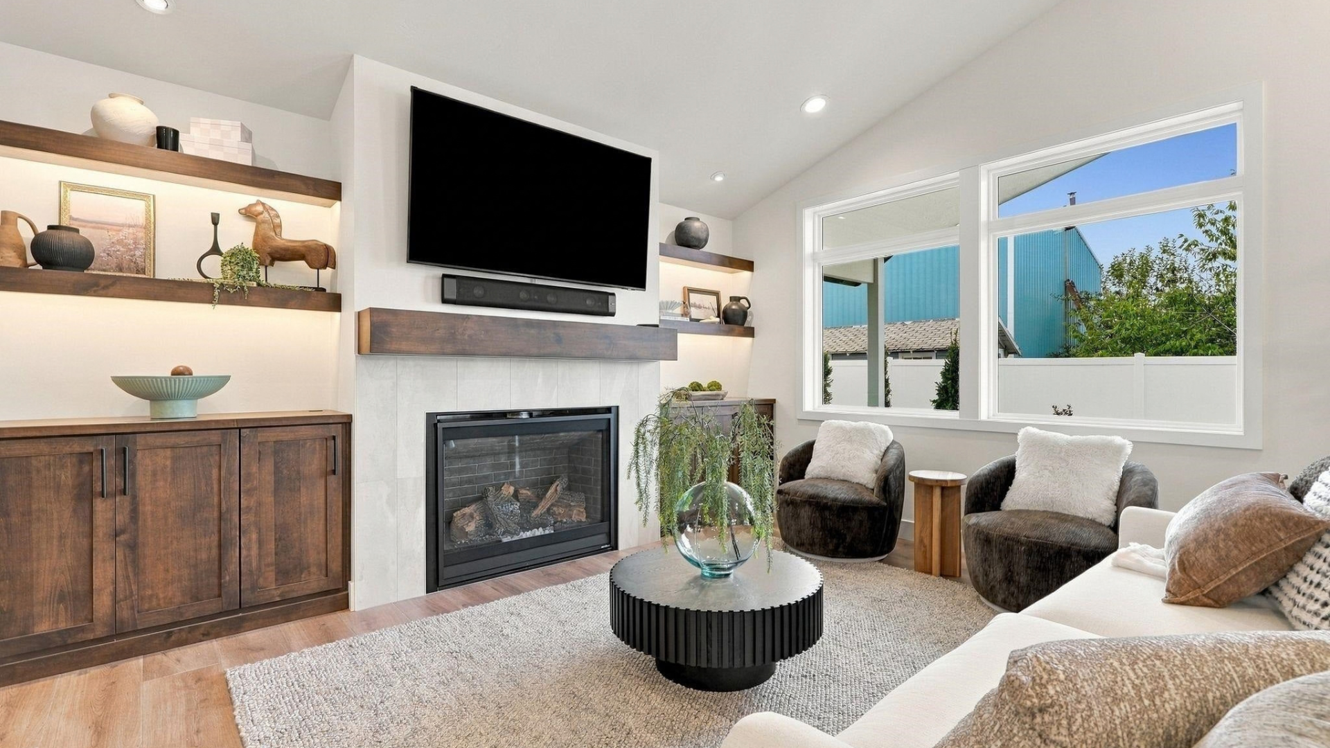 Living — Fireplace Wall & Built-Ins