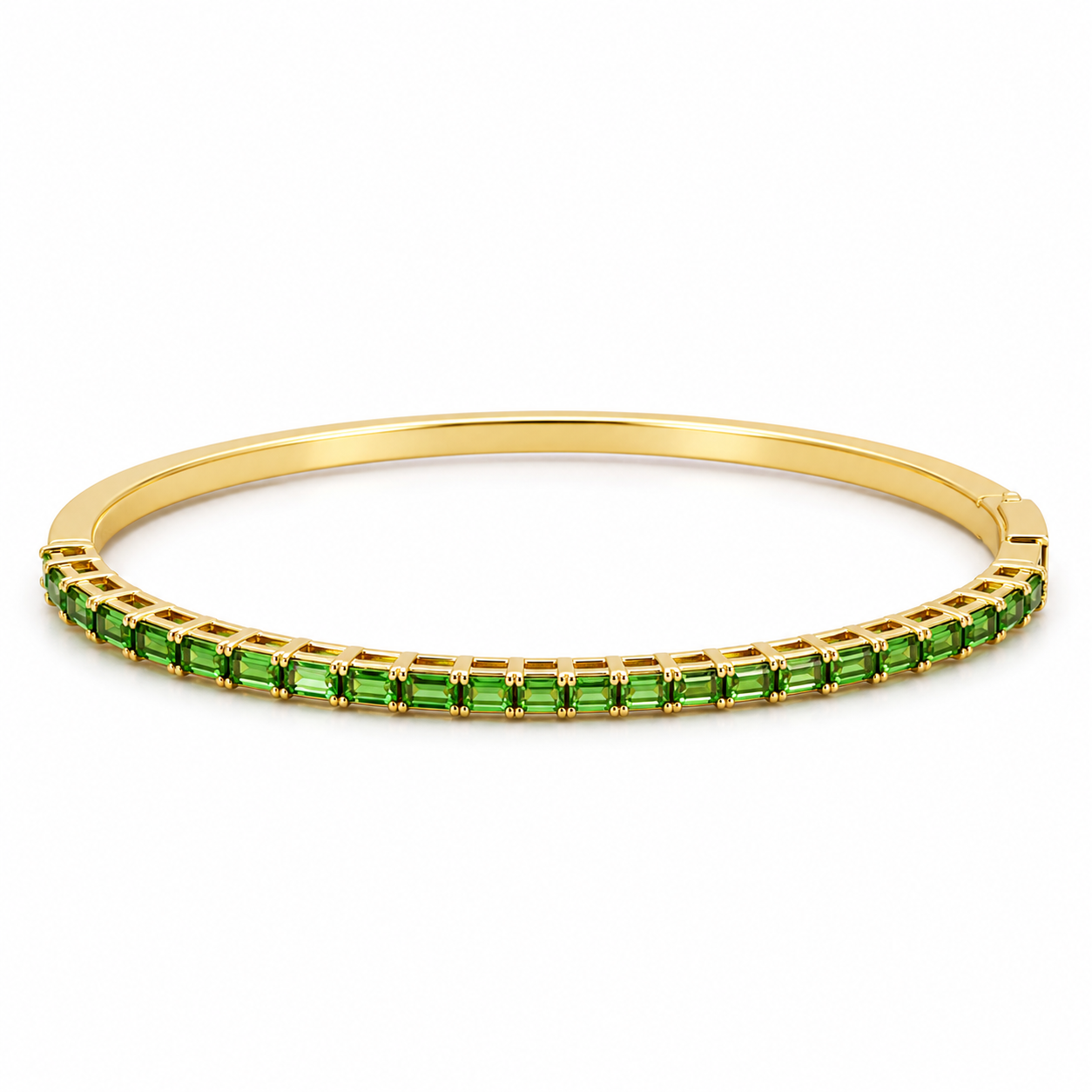 Tsavorite Baguette Bangle