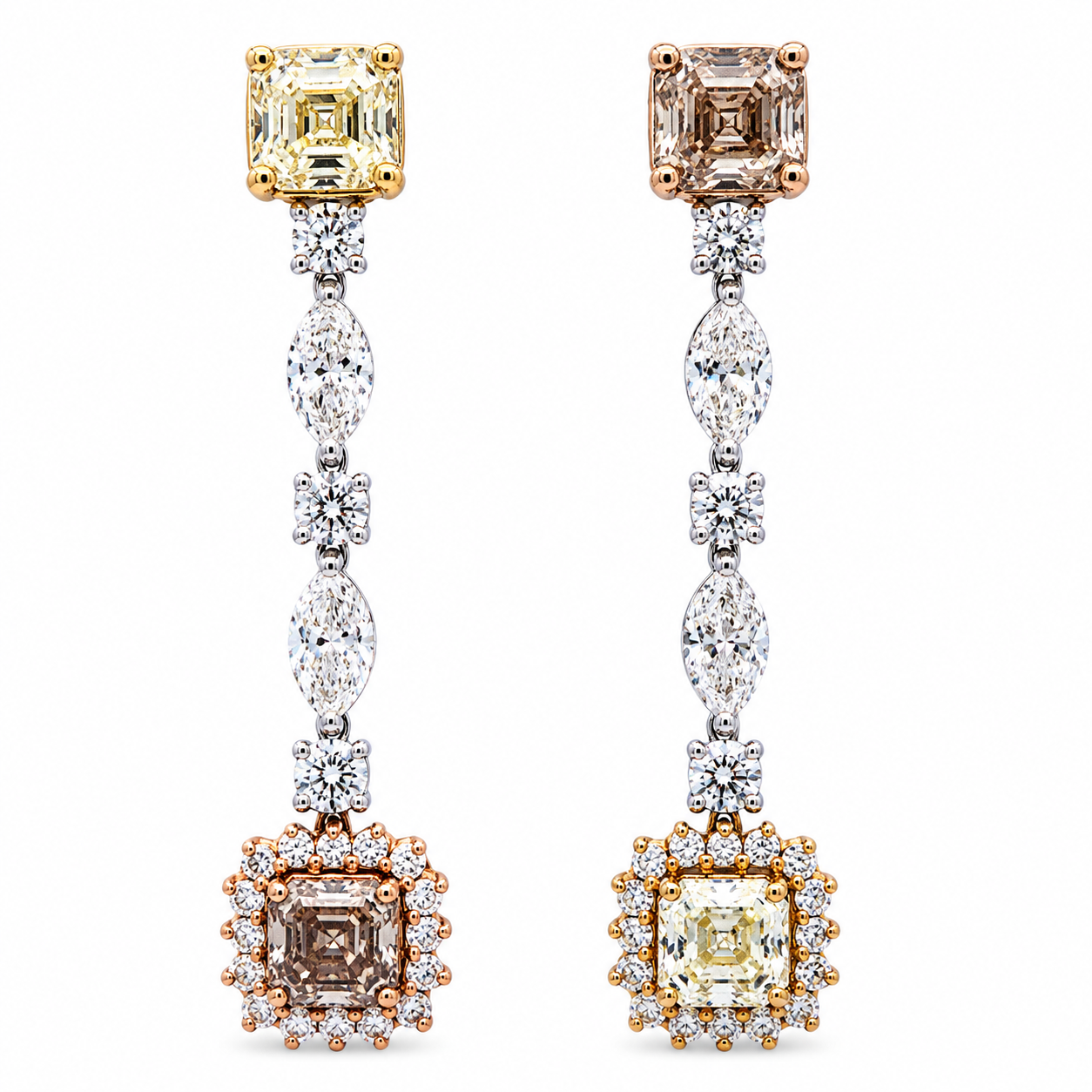 Mismatched Yellow/Brown Diamonds