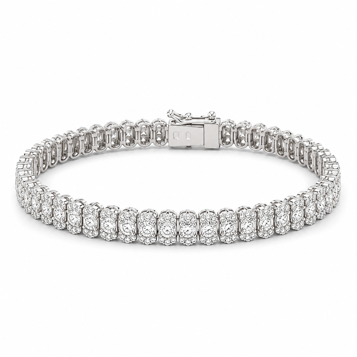 Large Oval Illusion Diamond Bracelet
