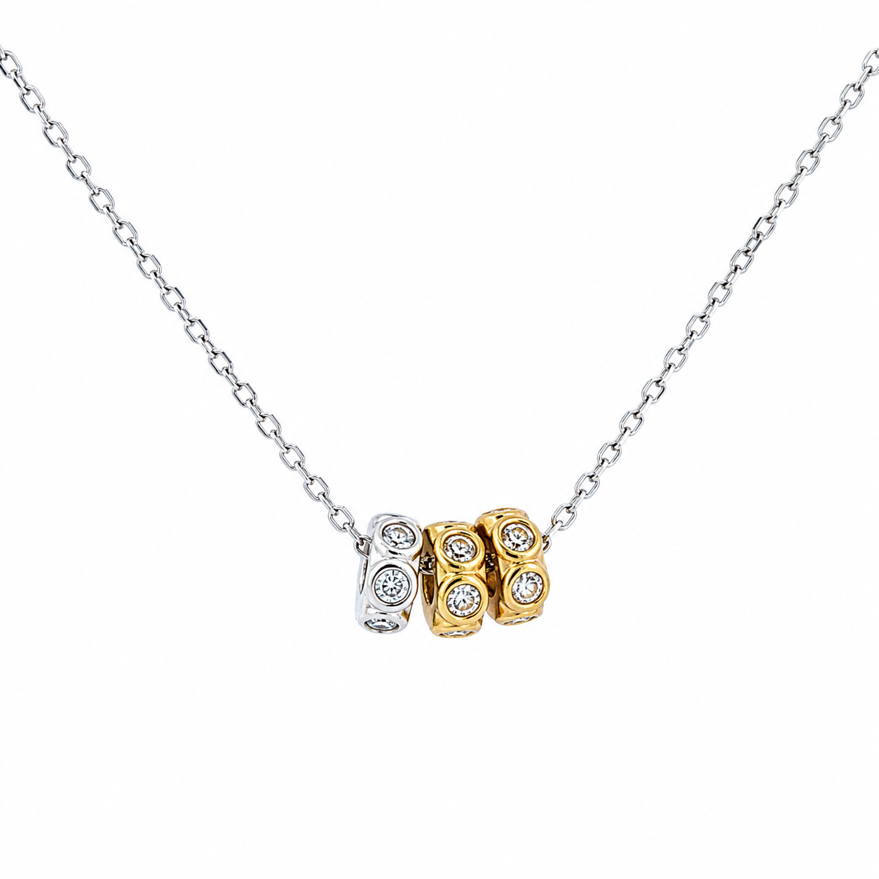 Tricolor Wheels Necklace