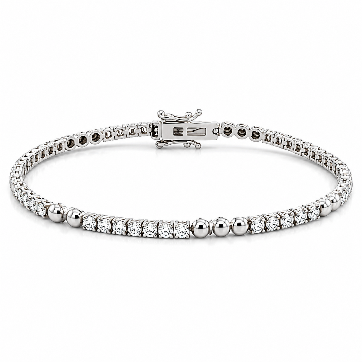 Round Tennis Bracelet with 0.04ct F/G VS/VVS Diamonds