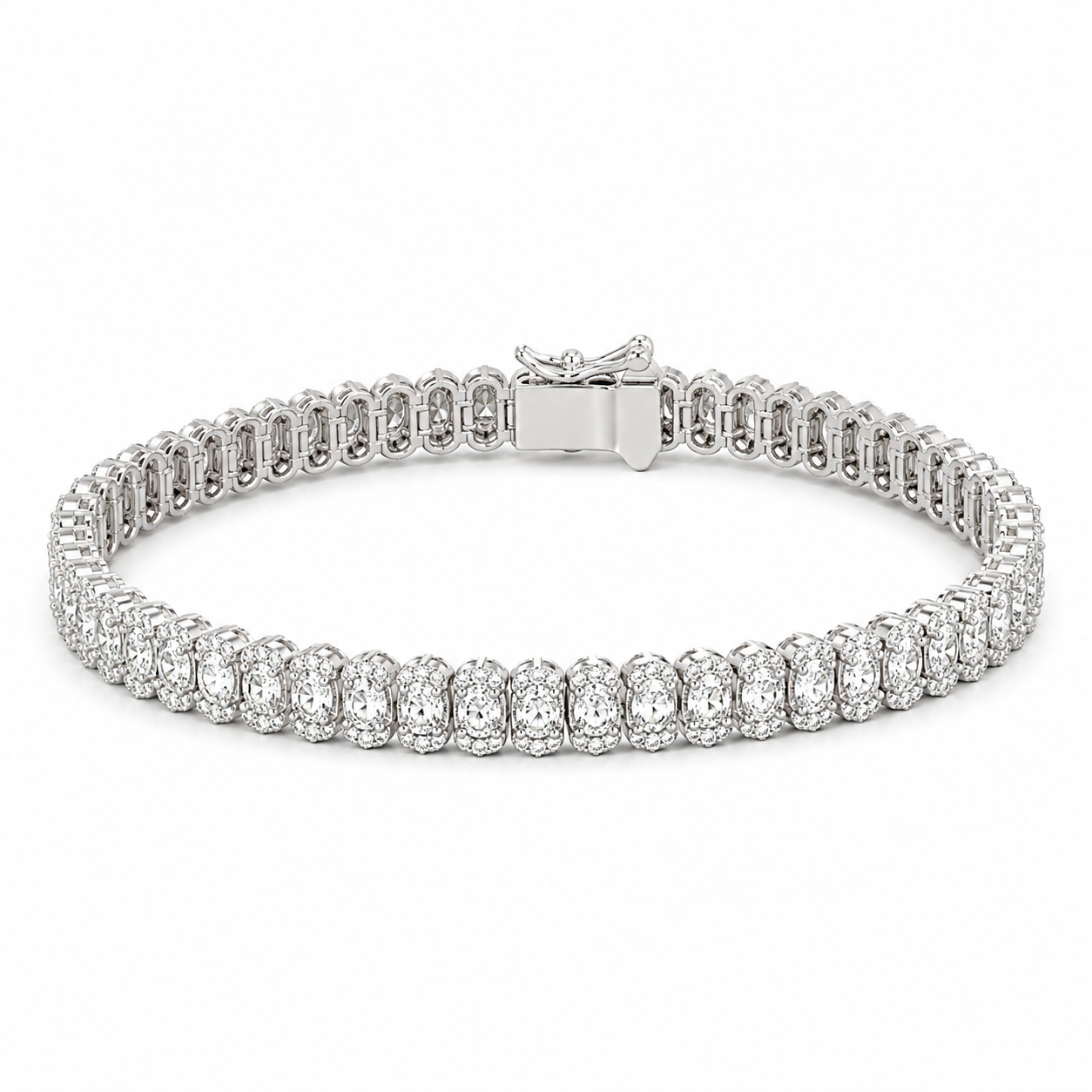 Medium Oval Illusion Diamond Bracelet