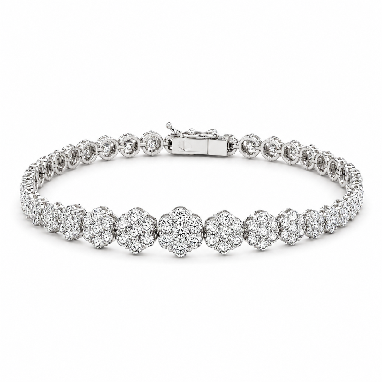 Half Graduated Flower Bracelet