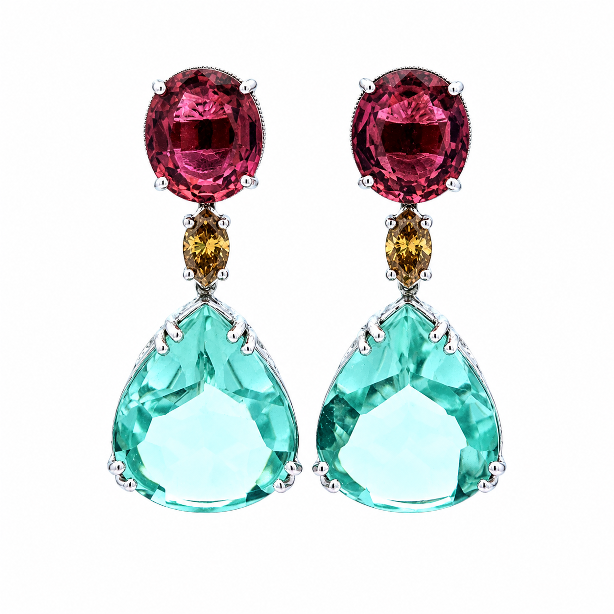 Drop of 9.65ct Aquamarines