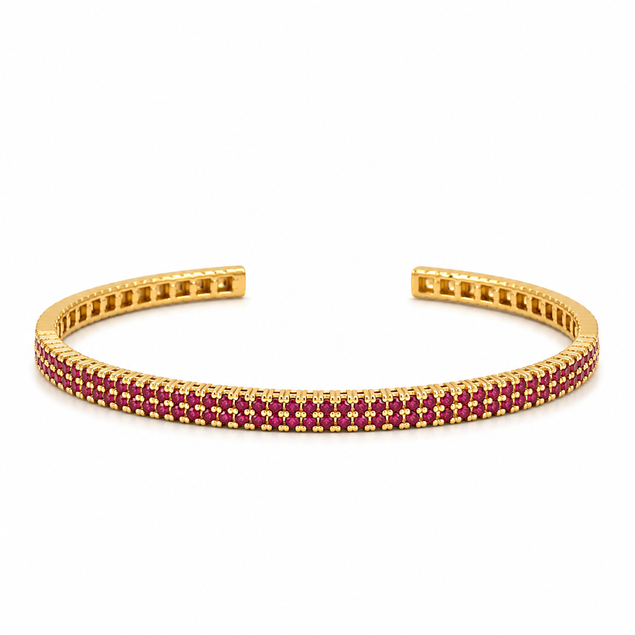 Ruby Cuff on Yellow Gold