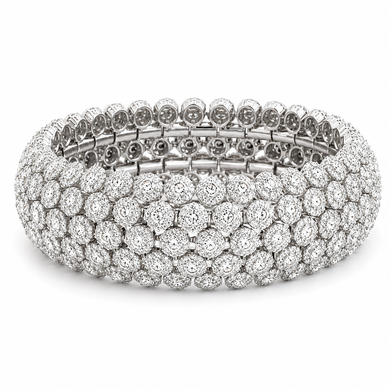 Stretchy Round Illusion Diamond Bangle