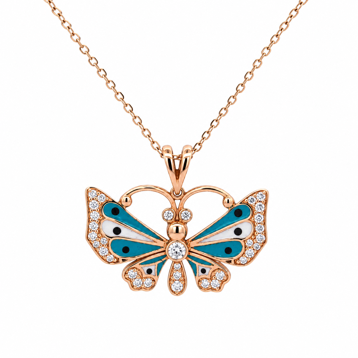 Butterfly Enamel Pendant