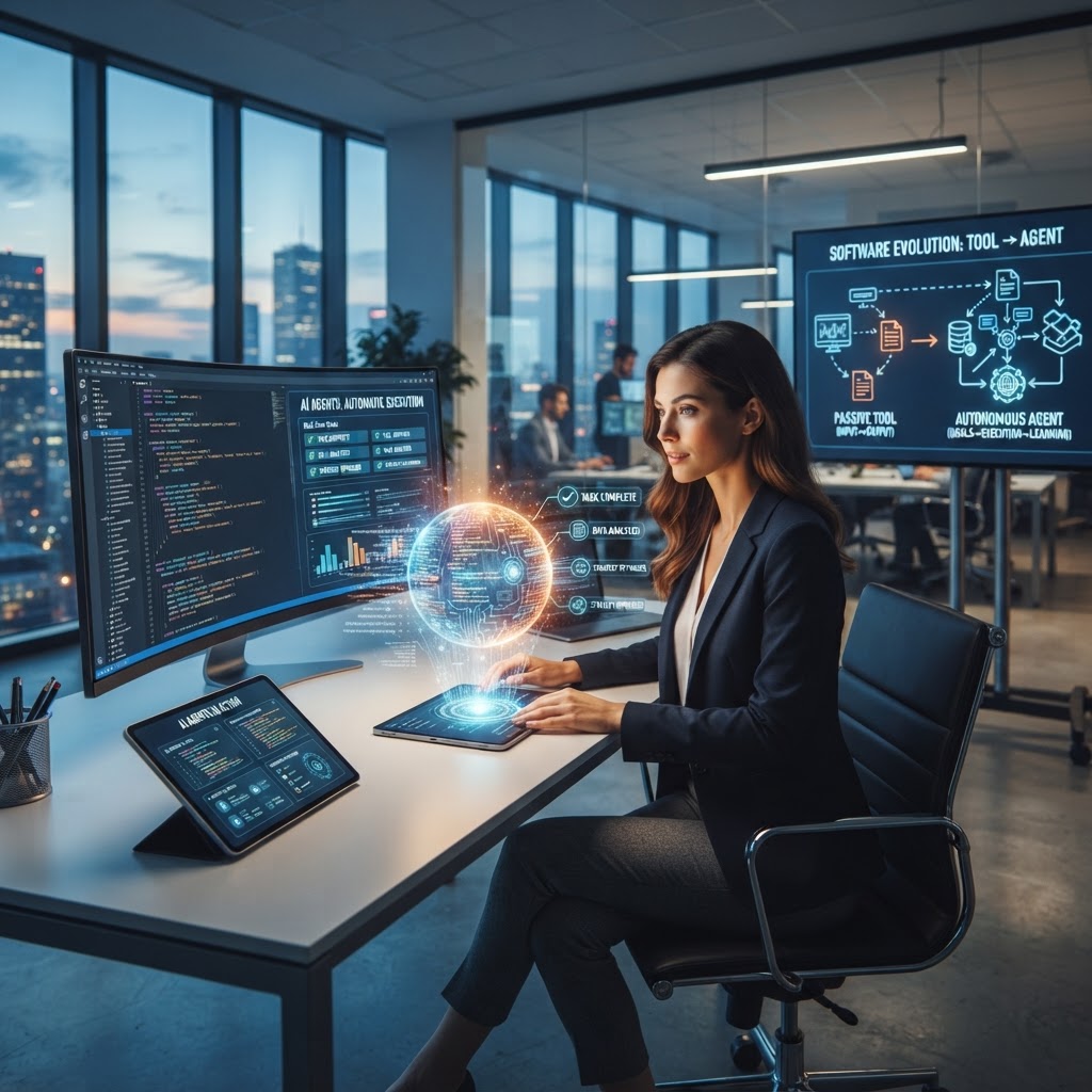 Agentes de IA: Como transformar seu software de ferramenta passiva em assistente autônomo