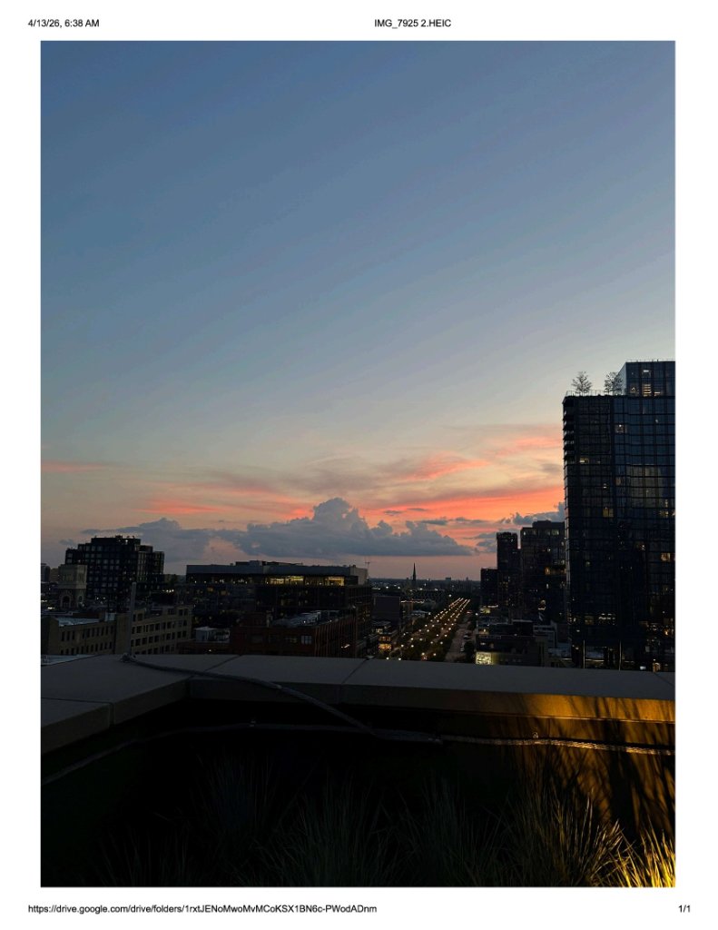 Chicago rooftop sunset