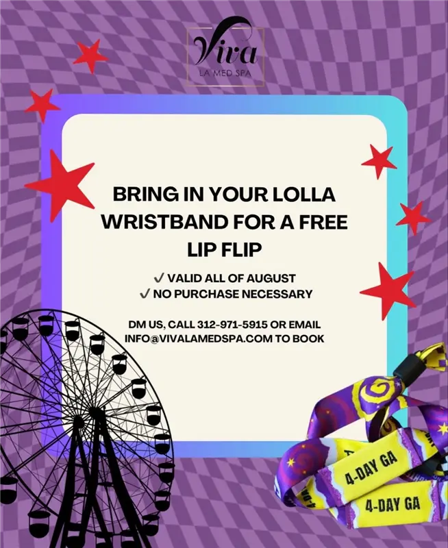 Viva La Med Spa β Lolla Wristband Promo