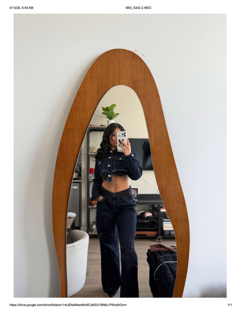 Denim mirror selfie
