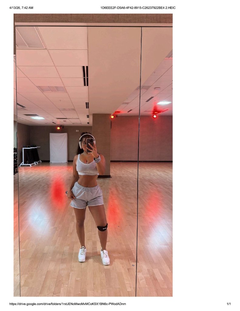 Gym workout selfie