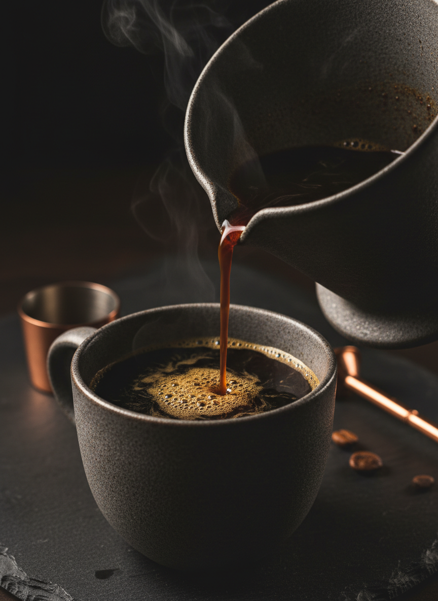 Pour over coffee ritual