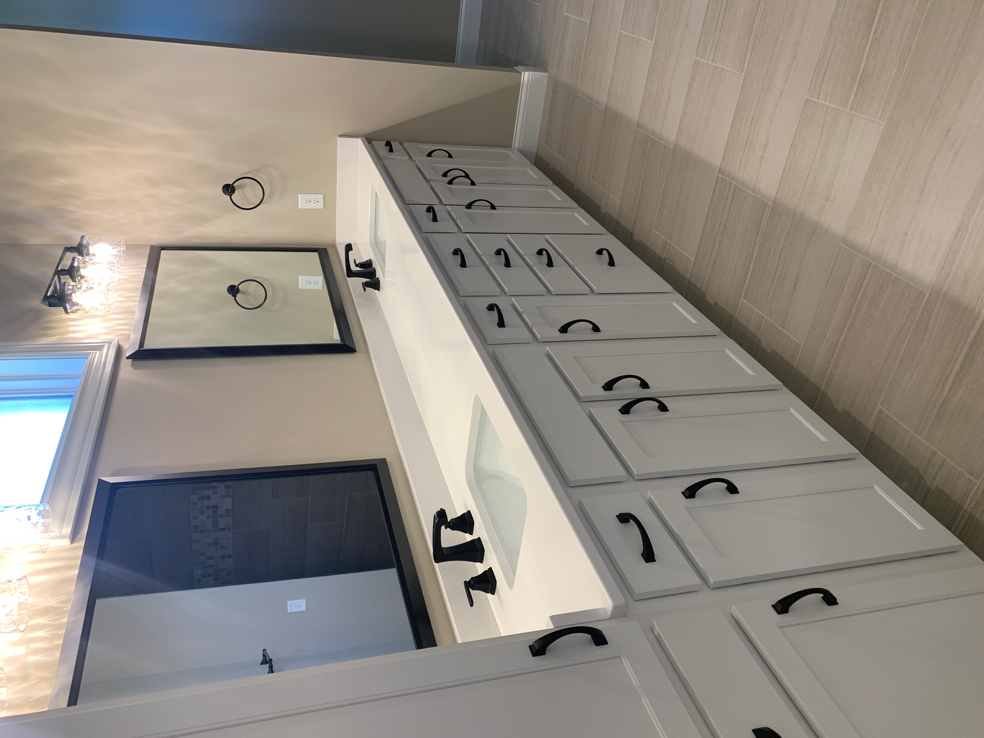 White double-sink vanity