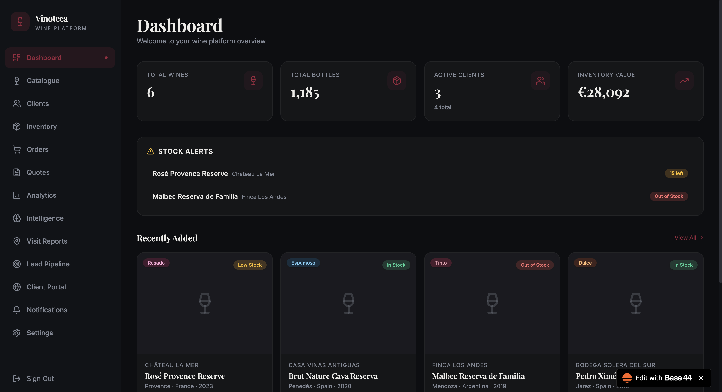 Wine catalouge ibaigo template preview