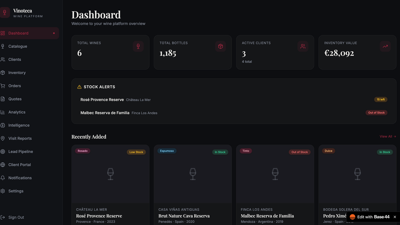Wine catalouge ibaigo template preview