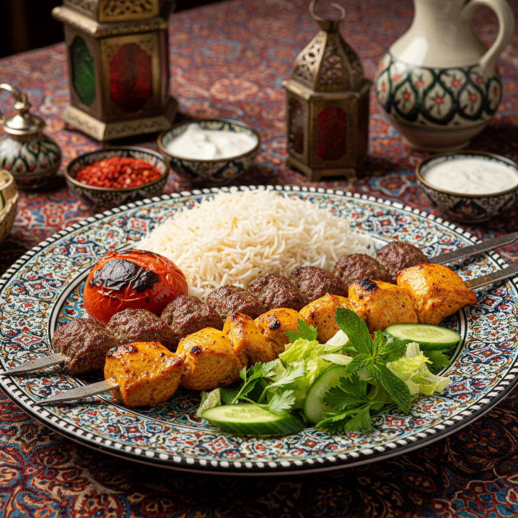Chicken Shish Kabab & Beef Koobideh Combo