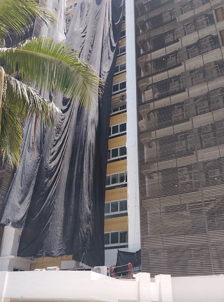 Vista general de afectación — fachada norte Boulevard