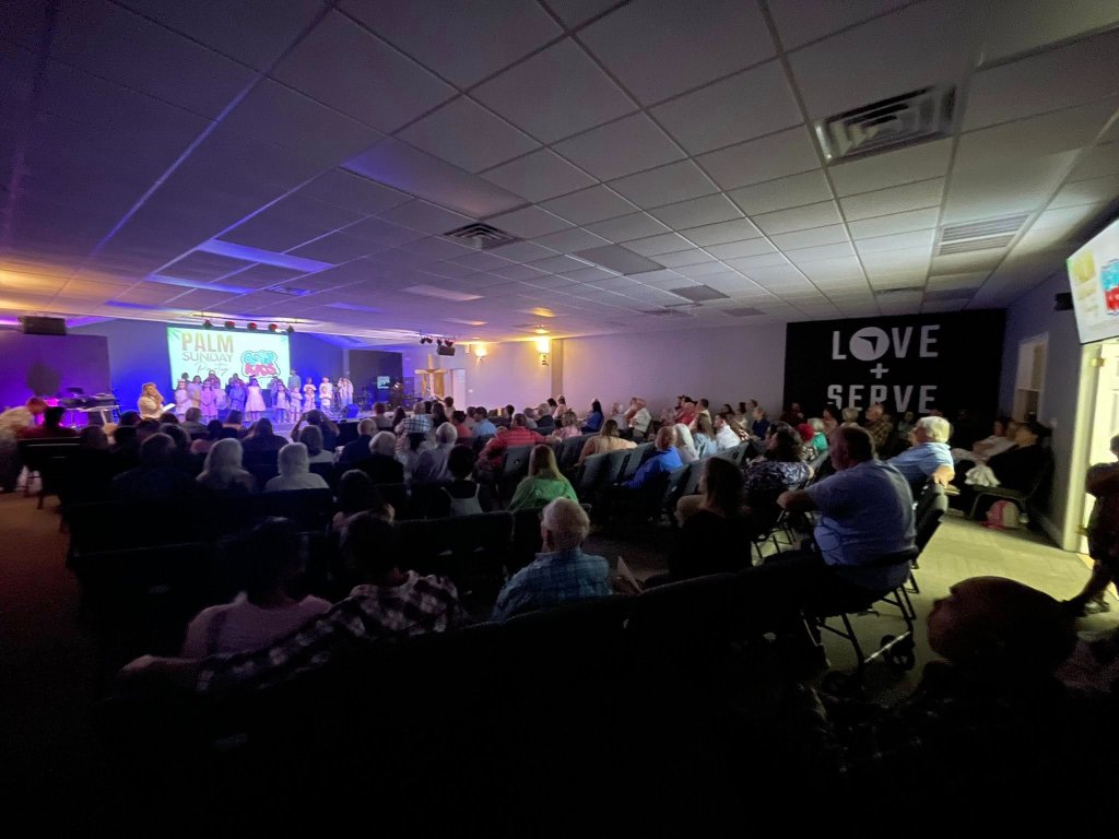 The Gate Church congregation in worship