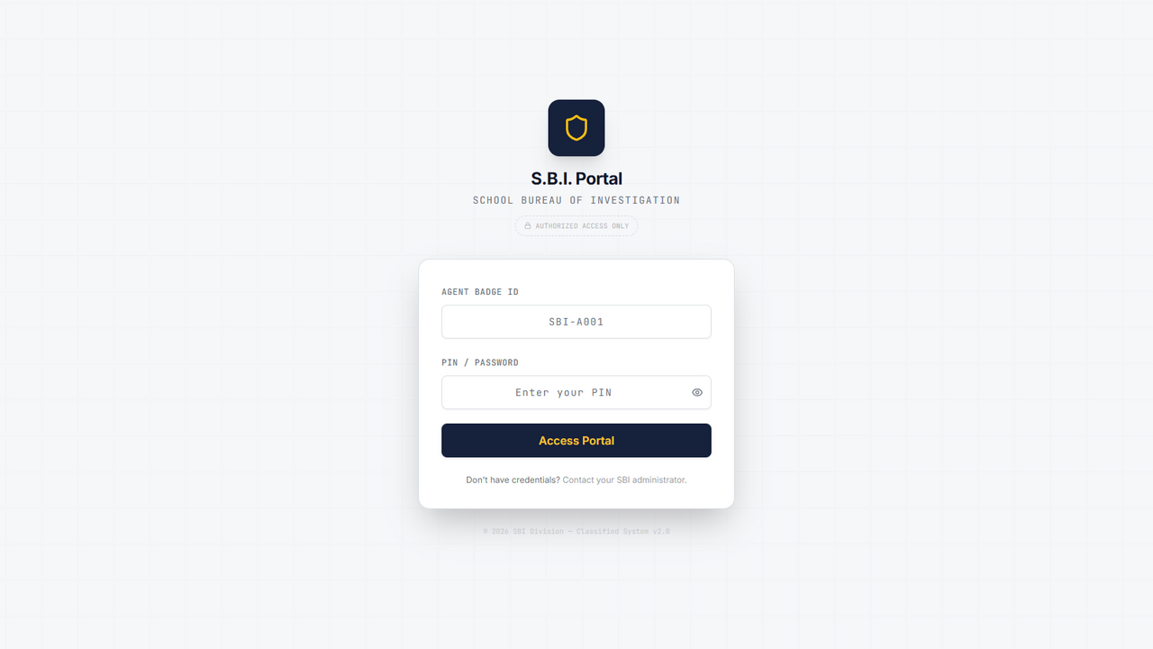 SBI Portal template preview