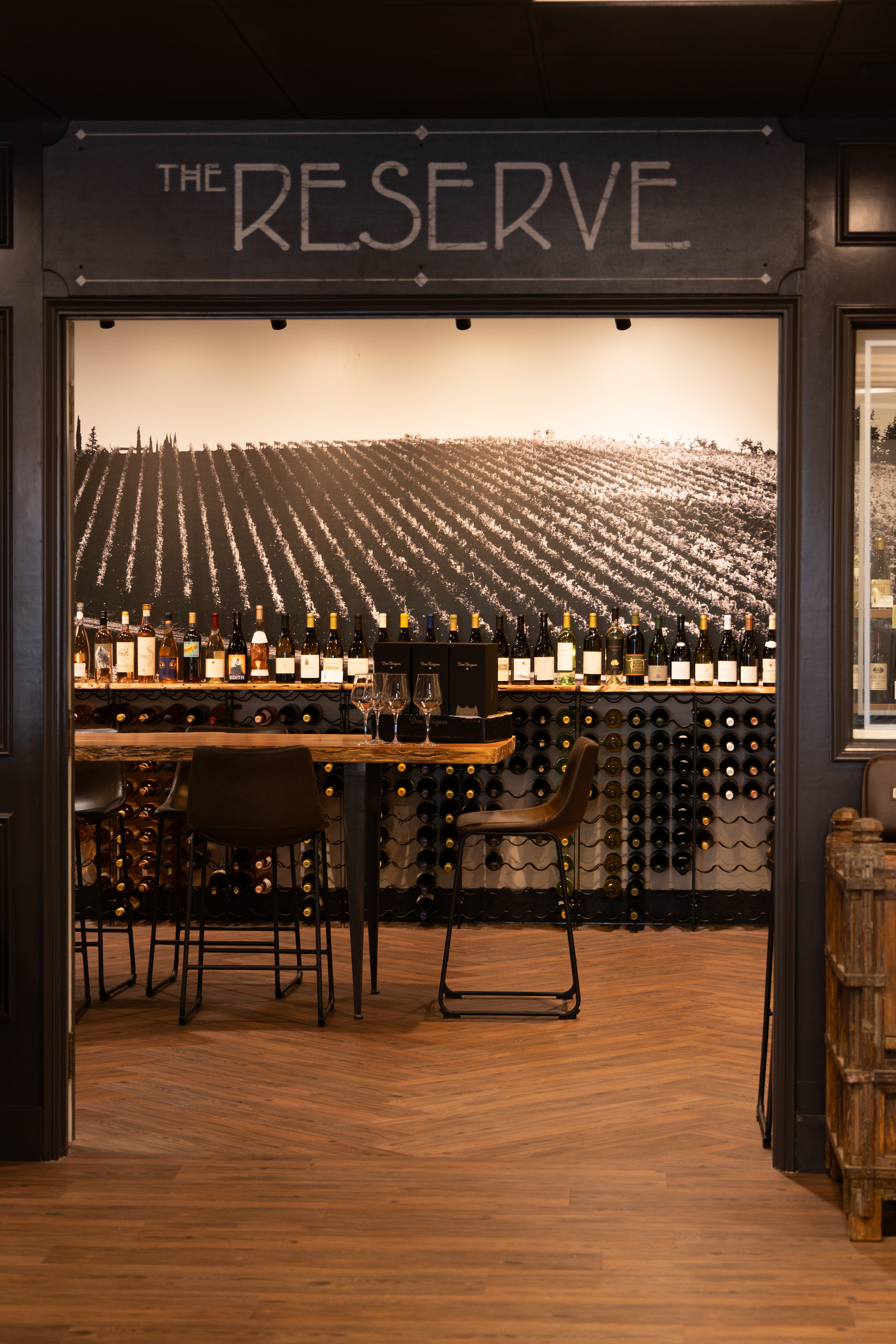 The Reserve — wine cellar archway
