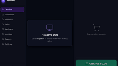 VloxPOS Simple Point Of Sale system template preview