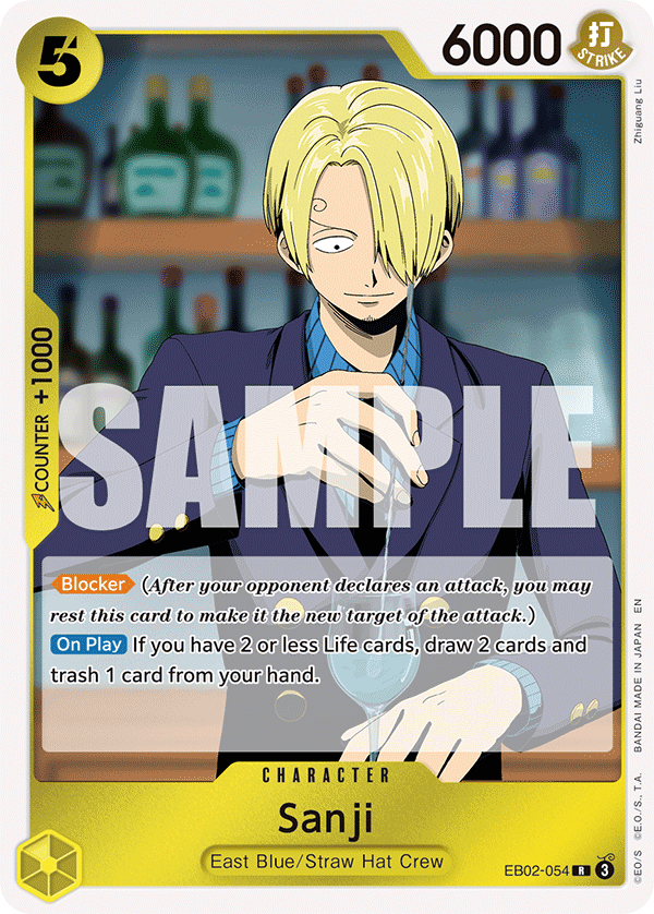 One Piece TCG Sanji EB02-054 Extra Booster: Anime 25th Collection Foil PSA 10