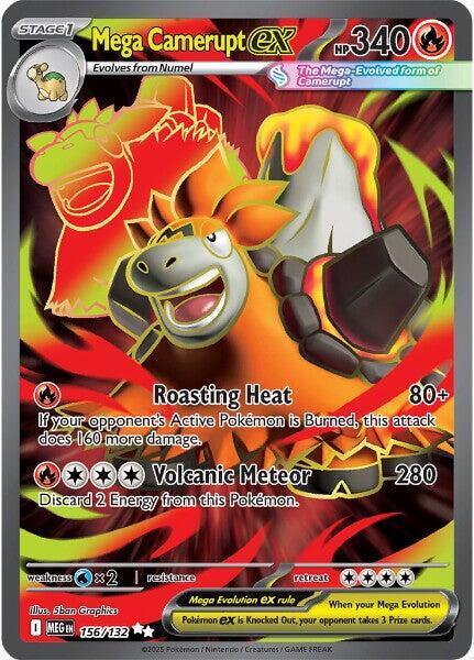 Pokémon Mega Camerupt ex 156 — Mega Evolution Ultra Rare PSA 10