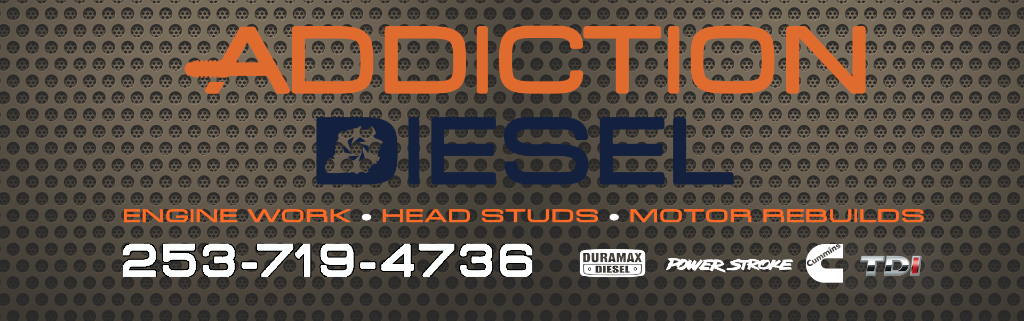Addiction Diesel — Engine Work · Head Studs · Motor Rebuilds