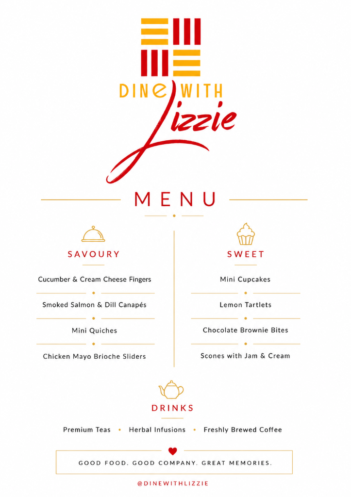Menu Design — Dine with Lizzie
