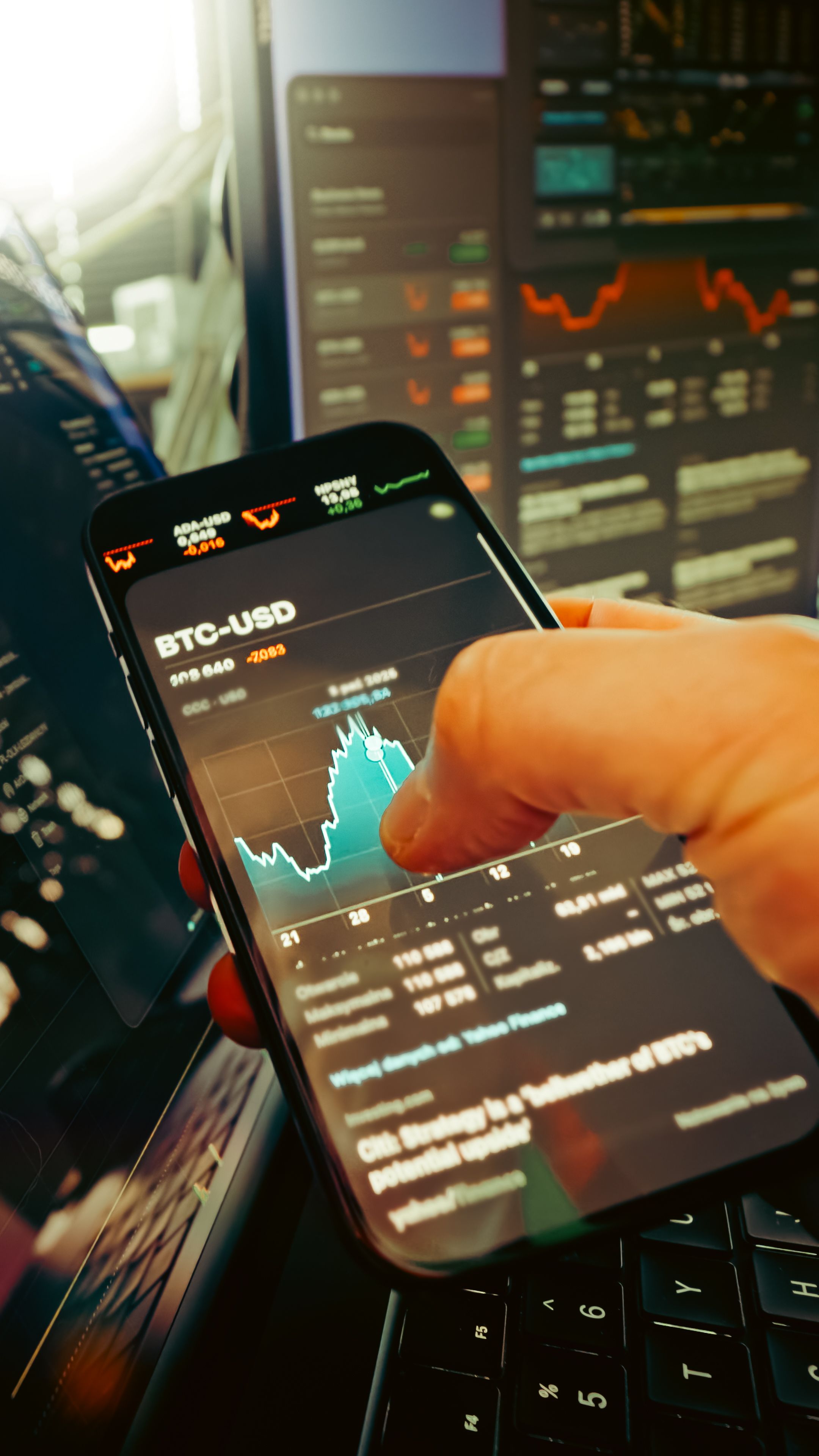 Trading crypto on mobile