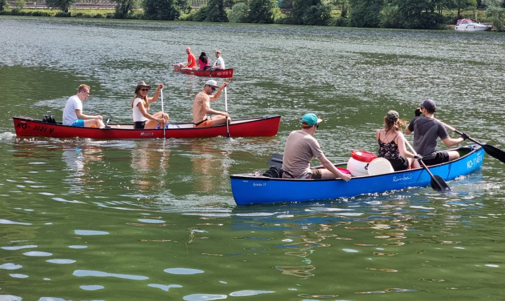 Kanu fahren auf der Mosel