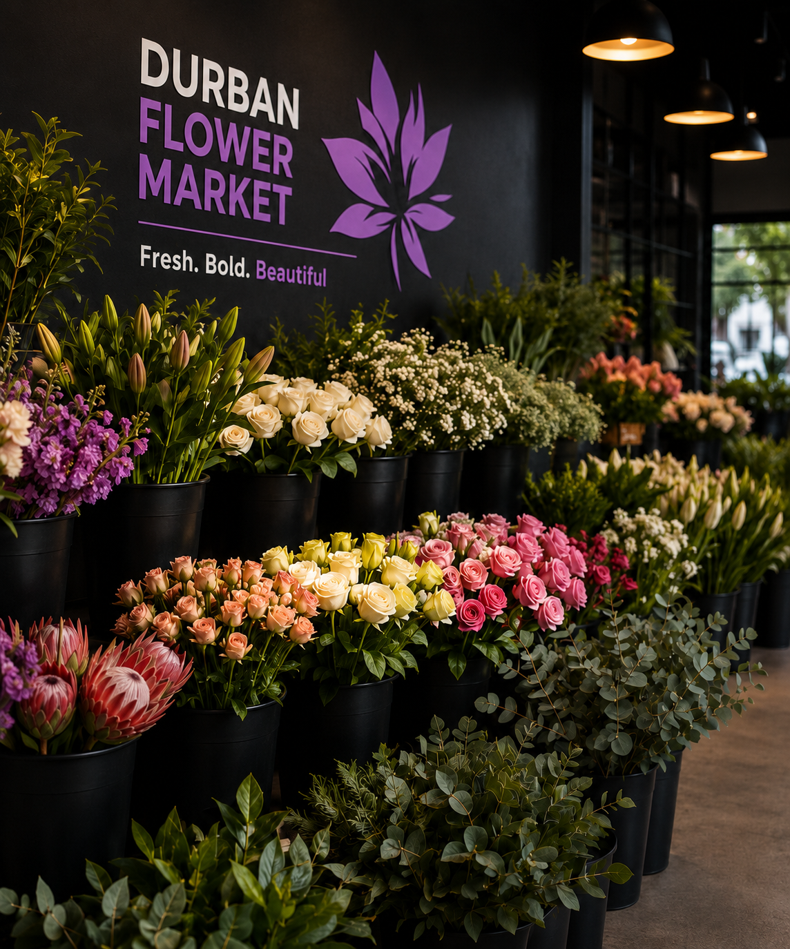 Inside Durban Flower Market